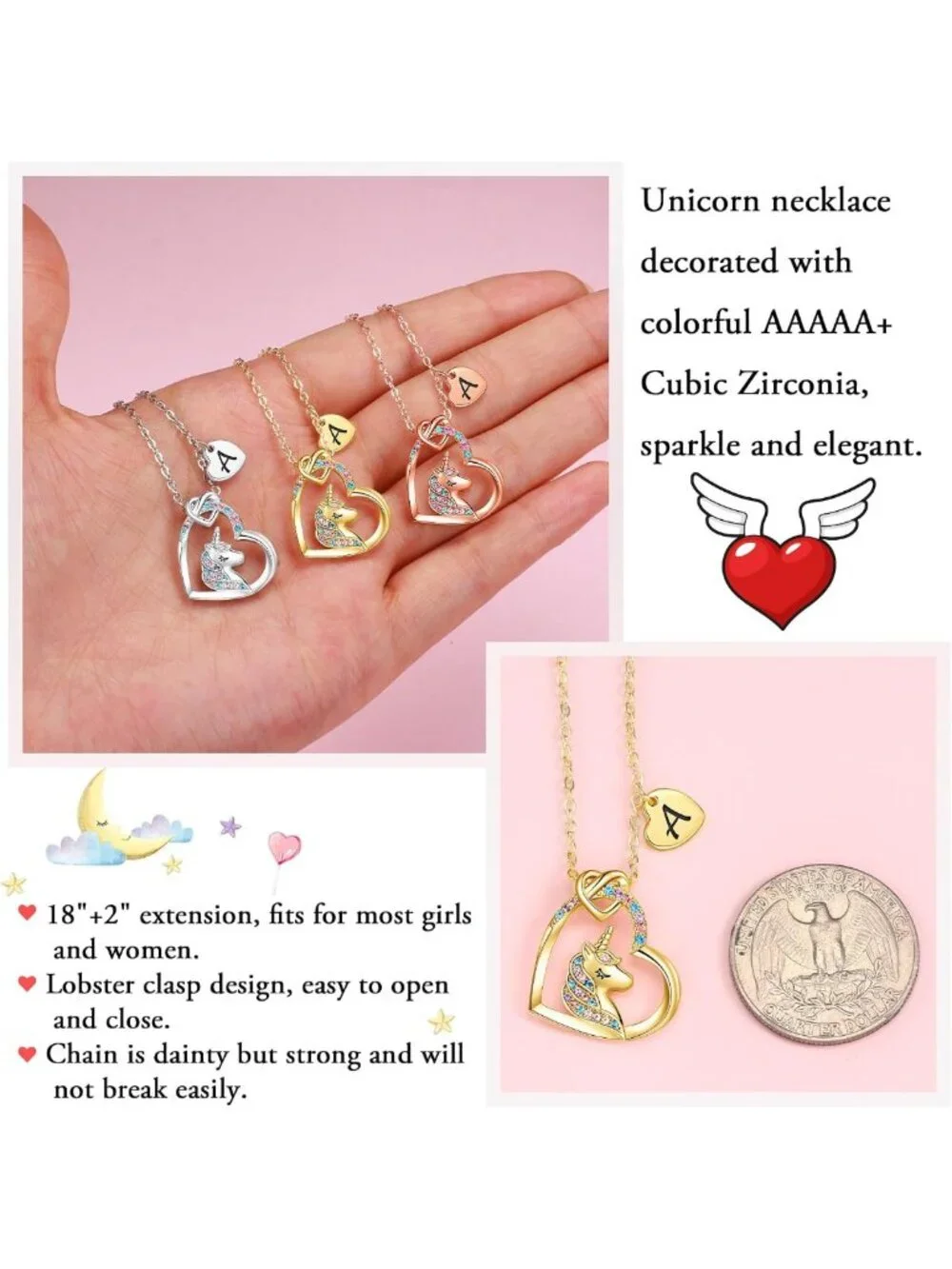 Charming Unicorn Necklaces for Girls - Perfect Birthday Gifts & Kids Jewelry